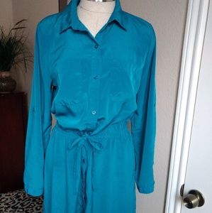 Long sleeve waist defined summer dress